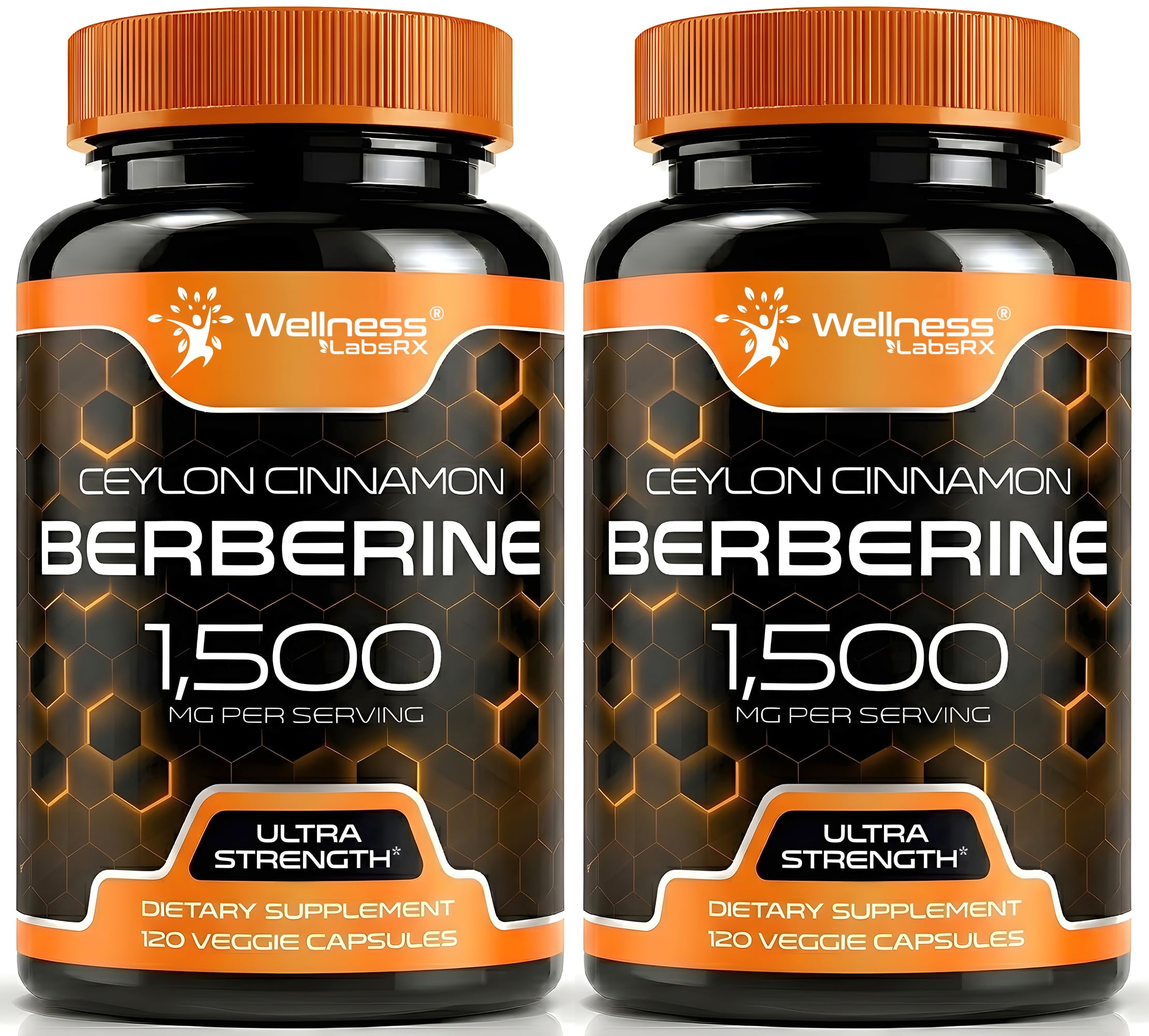 Wellness LabsRx Berberine 15000mg bottle showcasing premium heart-support capsules