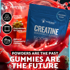 WELLNESS LABSRX Creatine Gummies illustrate increased focus during training sessions