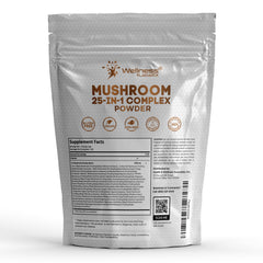 WELLNESS LABSRX Lions Mane Mushroom Powder highlights cognitive health potential.