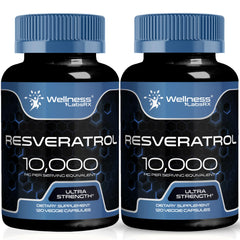 Wellness LabsRx Resveratrol bottle close-up for daily use.