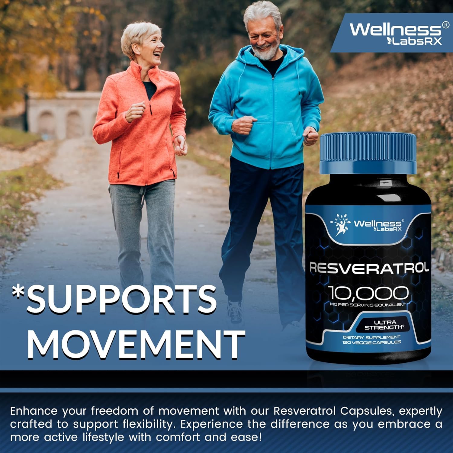 Wellness LabsRx Resveratrol packaging hints at heart health support.
