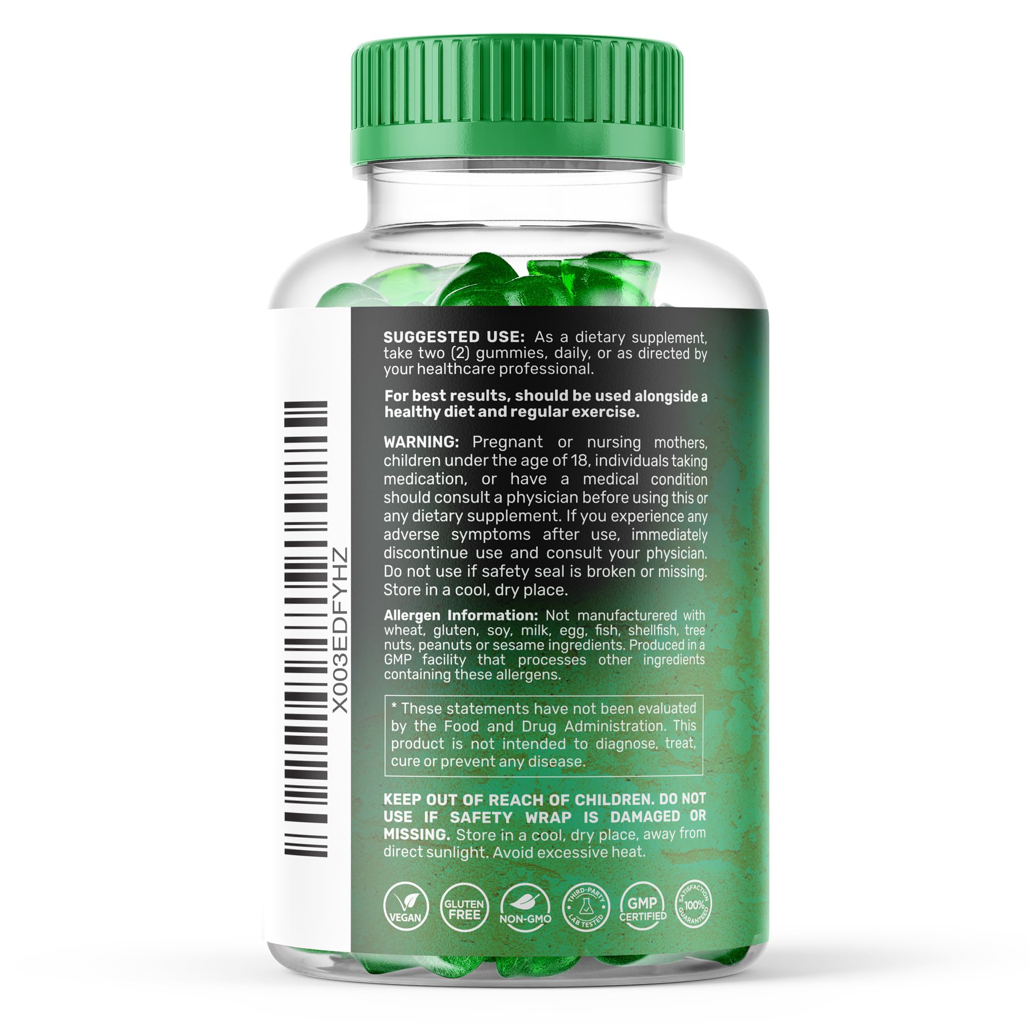 Wellness LabsRx Sea Moss Gummies bottle with ingredients label emphasizes bioavailable minerals.