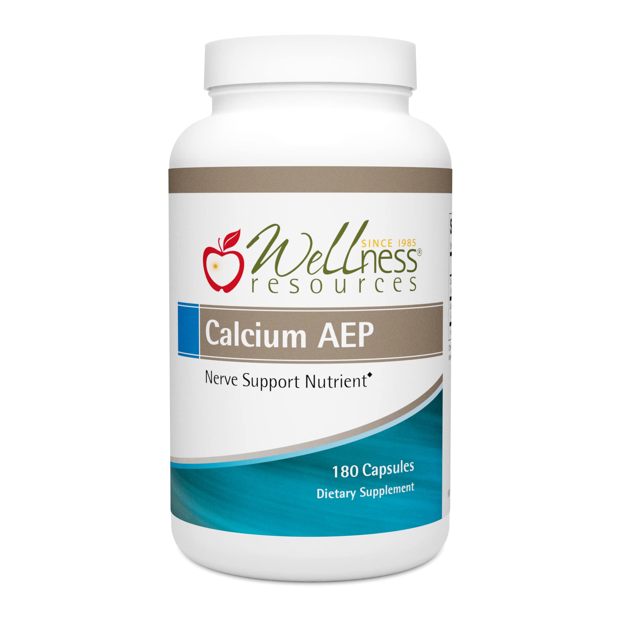 Wellness Resources Calcium AEP bottle front for nerve support and cellular vitality.