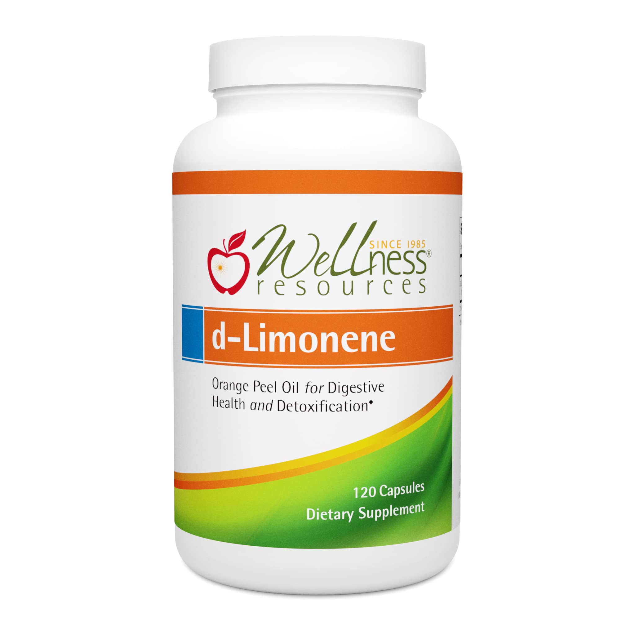 Wellness Resources d-Limonene capsules bottle for digestive comfort