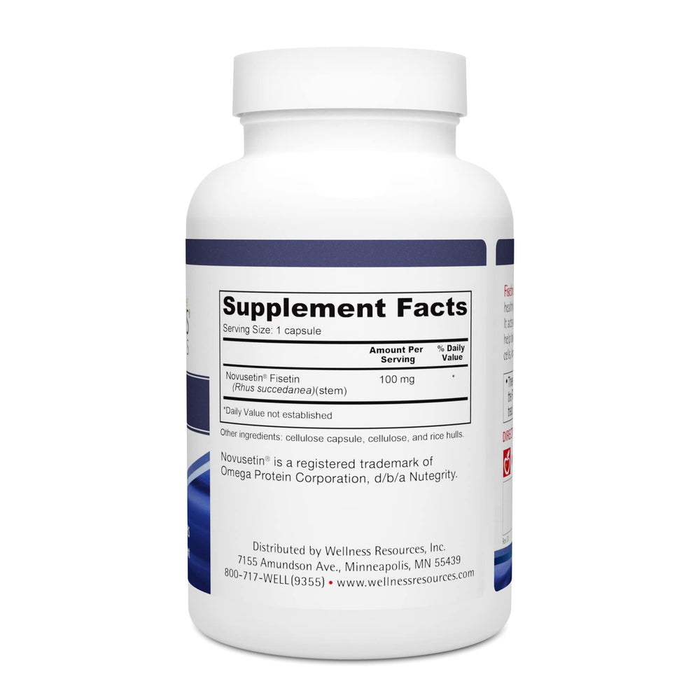 USA-made GMP seal on Wellness Resources fisetin bottle