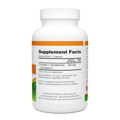 Wellness Resources Glutathione Ultra capsules close-up, showcasing convenient daily antioxidant support.