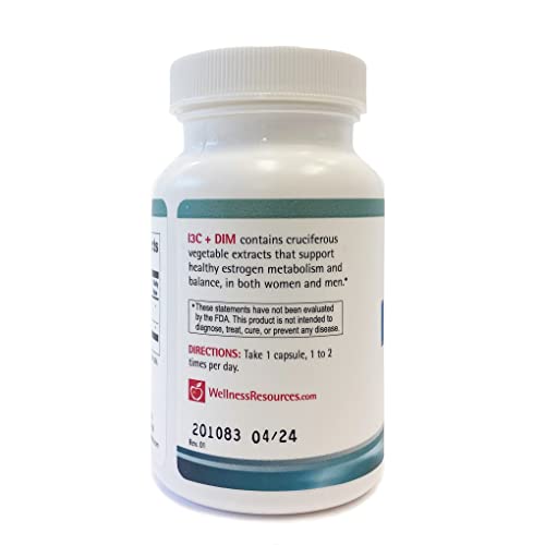 Wellness Resources I3C + DIM dosage information for daily intake