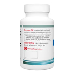 Wellness Resources oregano oil softgels closeup with easy-to-swallow design for daily immune support