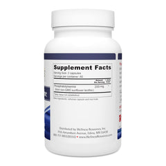 wellness resources phosphatidylserine sunflower bottle pour illustrates daily dosage.