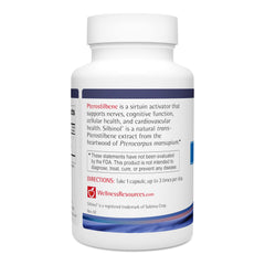 Wellness Resources Pterostilbene label highlights purity and GMP-tested quality