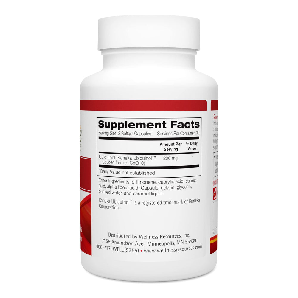 Wellness Resources Super CoQ10 Ubiquinol capsules for daily use