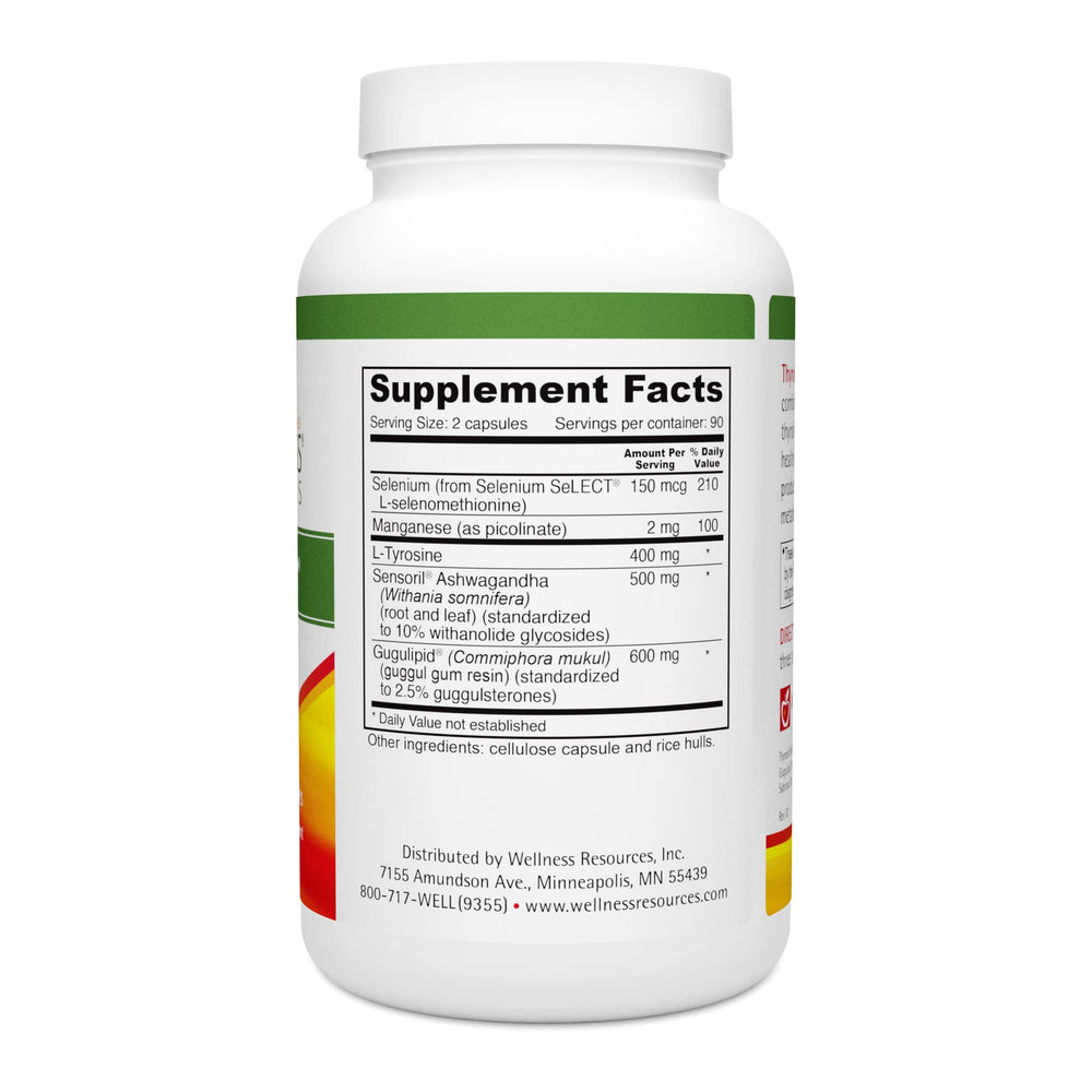 Glass of water beside Thyroid Helper pills for easy daily intake.