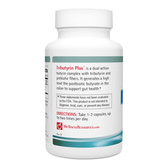Wellness Resources Tributyrin Plus labeled bottle emphasizing USA-made, high potency