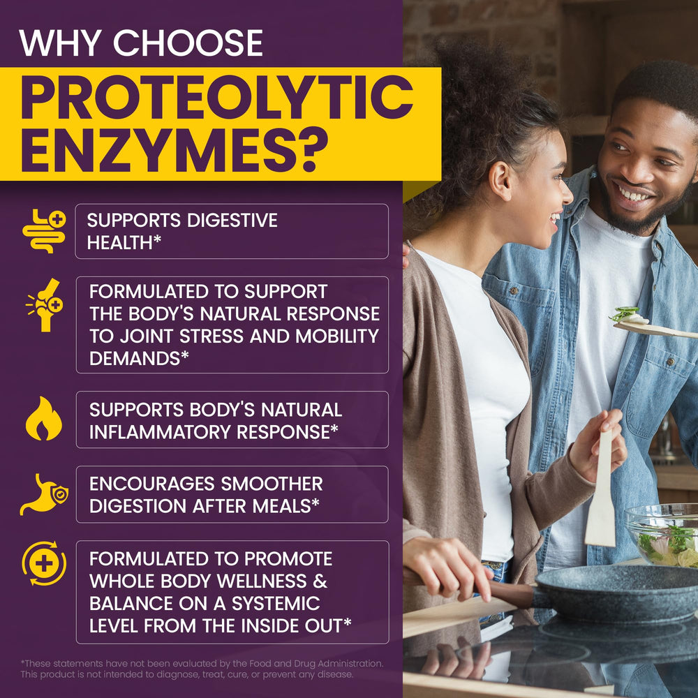 WellnessOne ProOneZyme bromelain ingredient highlights gentle protein breakdown.