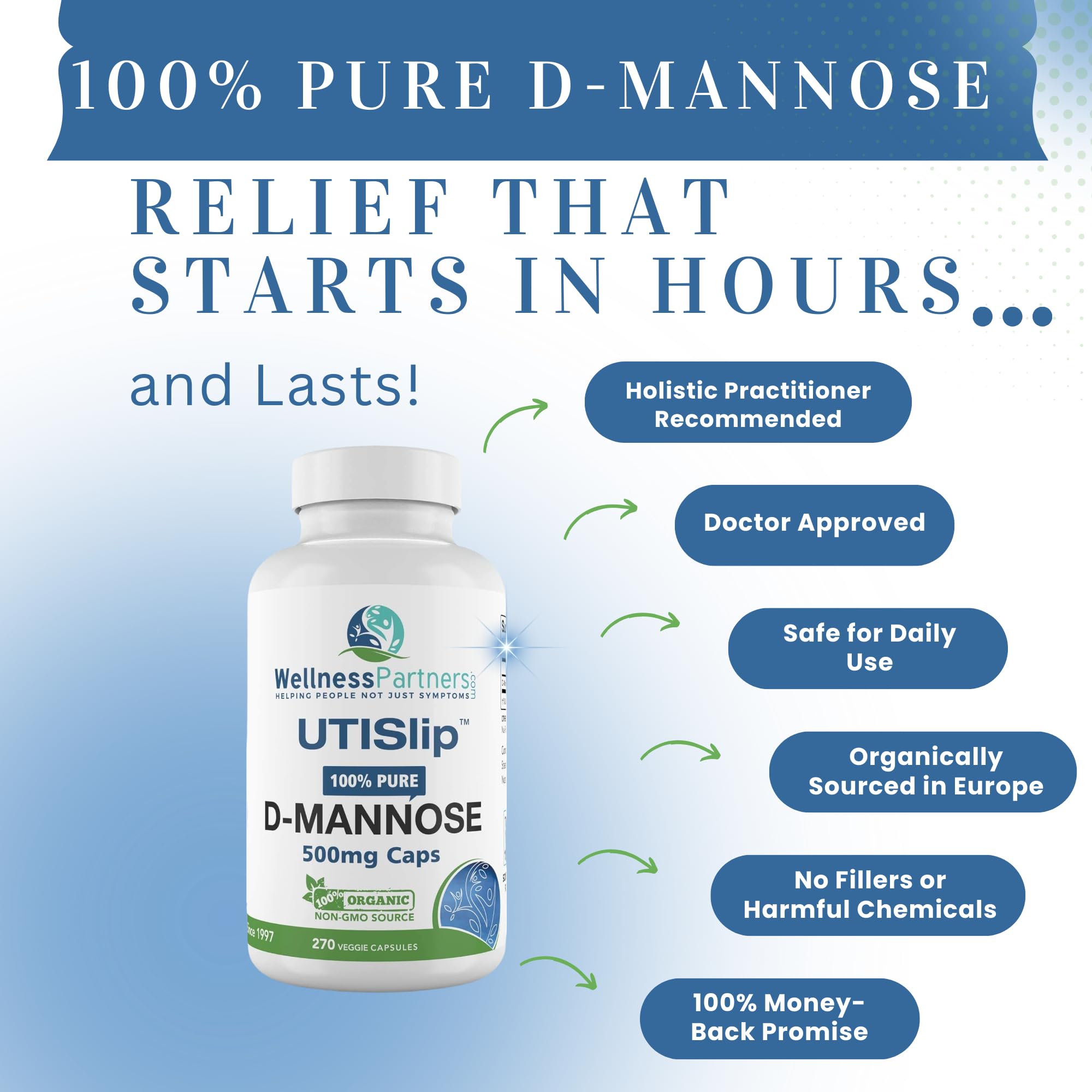 WellnessPartners bottle label showing Kosher and non-GMO certifications