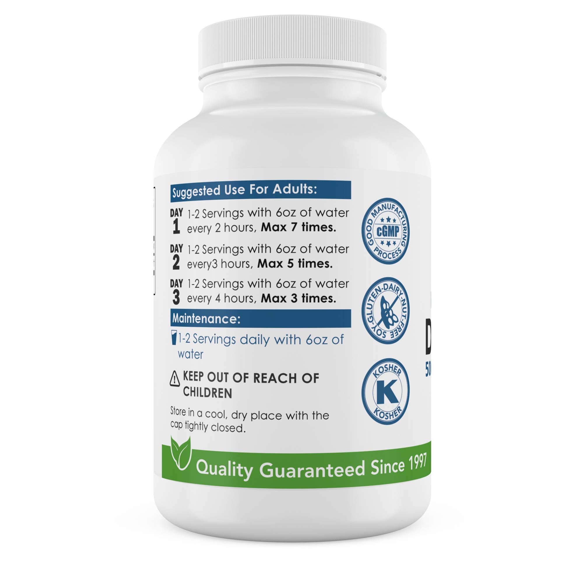 WellnessPartners D-Mannose label nutrition panel with non-GMO attributes