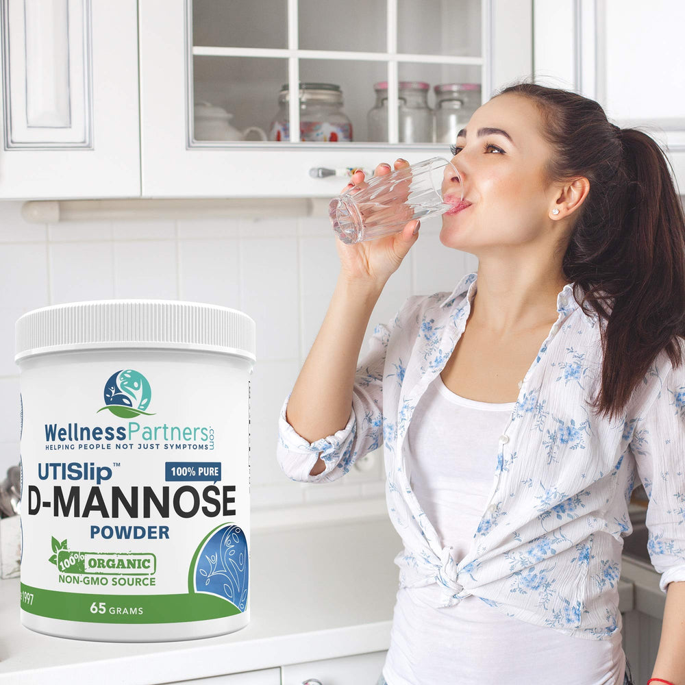 WellnessPartners Now New UTI-Slip D Mannose dissolving smoothly in a drink