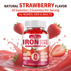 Wellnourish iron gummies two-pack packaging for travel and daily use.