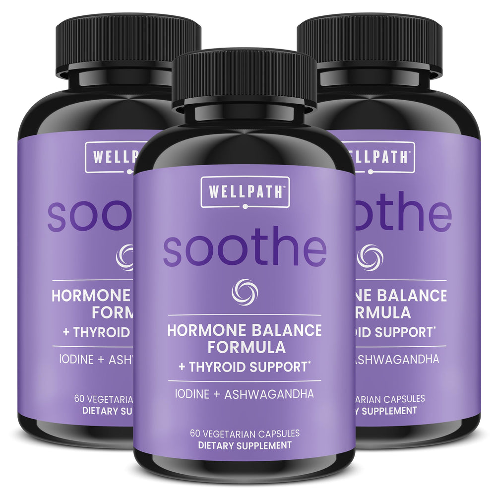 WellPath Soothe bottle with capsules for daily hormone balance support.