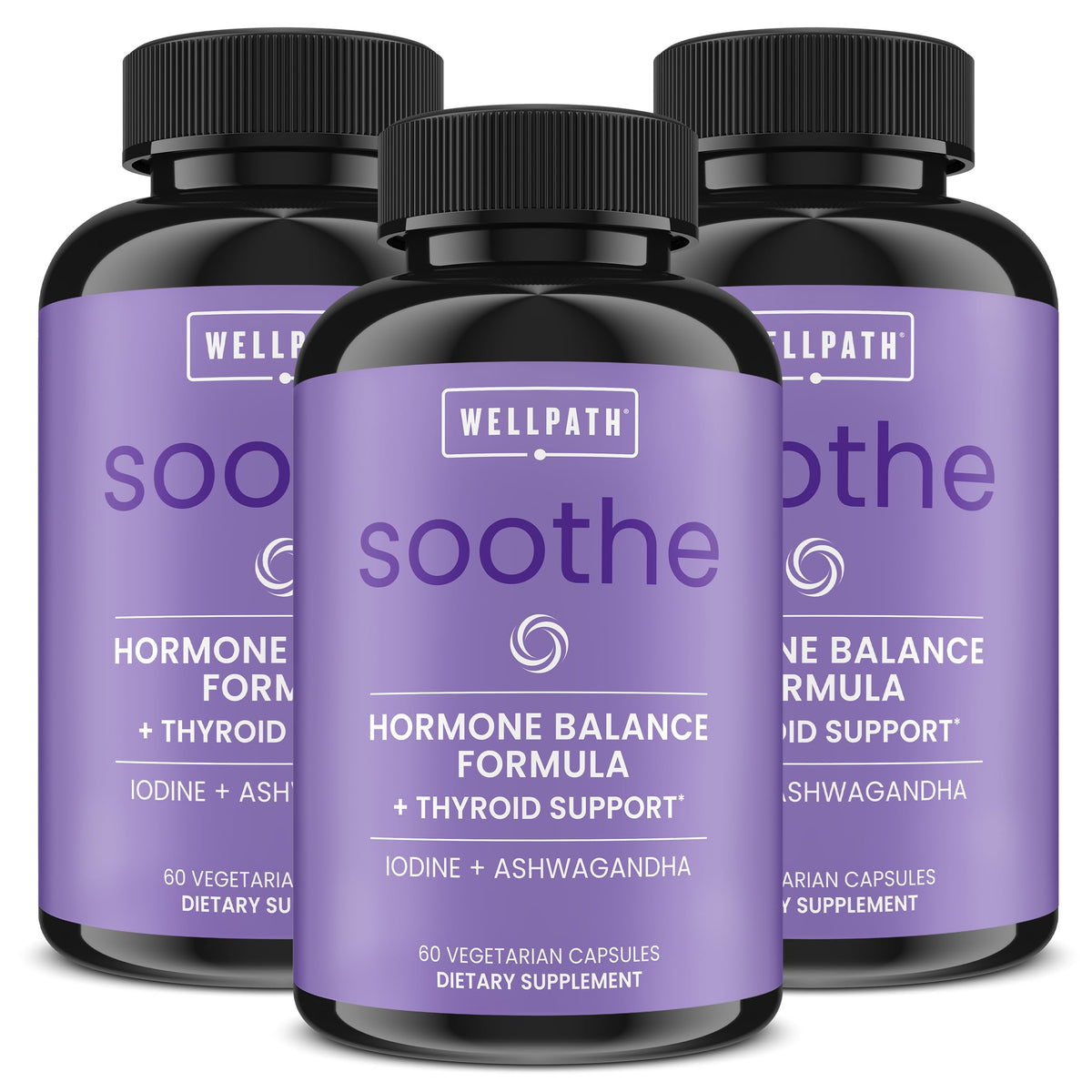 WellPath Soothe bottle with capsules for daily hormone balance support.