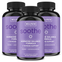 WellPath Soothe bottle with capsules for daily hormone balance support.