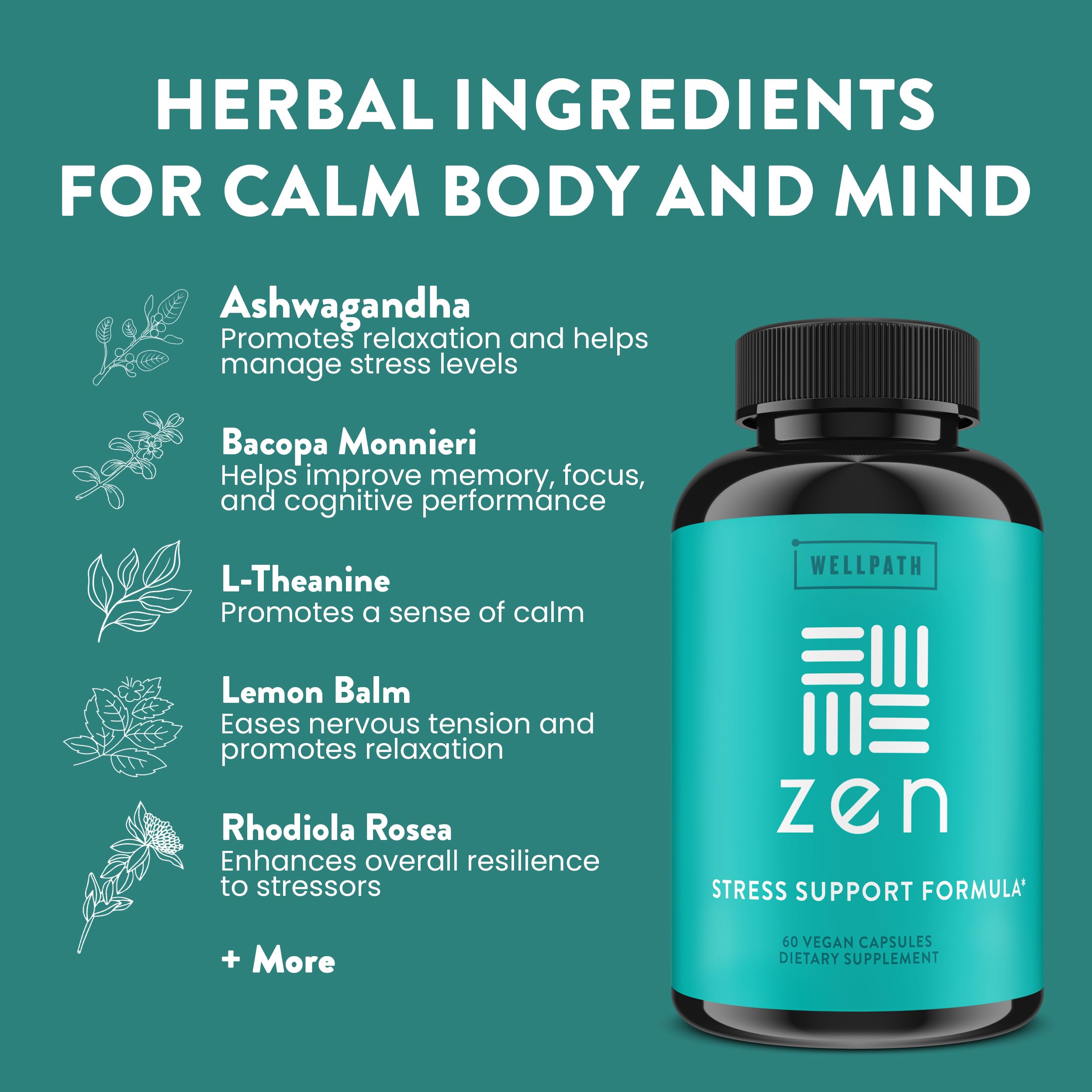 WellPath Zen two-capsule daily routine promotes steady calm during busy days.