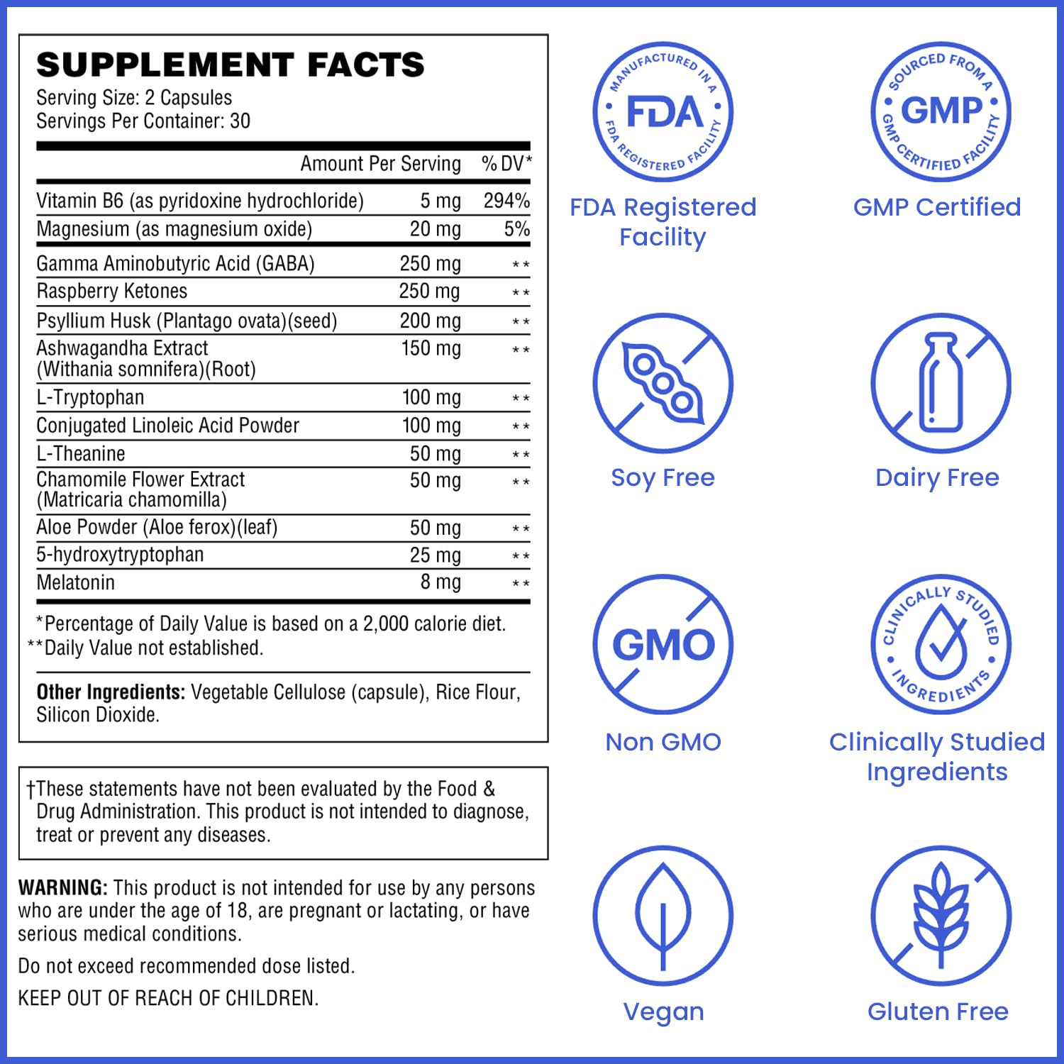 Wellthy Night Time Thermogenic bottle back reveals ingredients and US-made quality for safe use