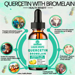 WellVeraVida dropper in action for quick dosing of quercetin with bromelain