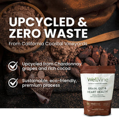 Allergen‑free, plant‑based WellVine product beside a healthy breakfast bowl.