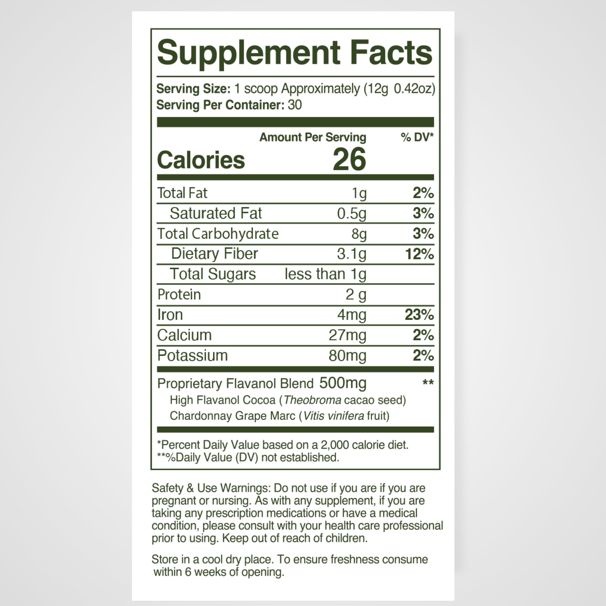 Scoop of WellVine powder added to a smoothie for a quick nutrient boost.