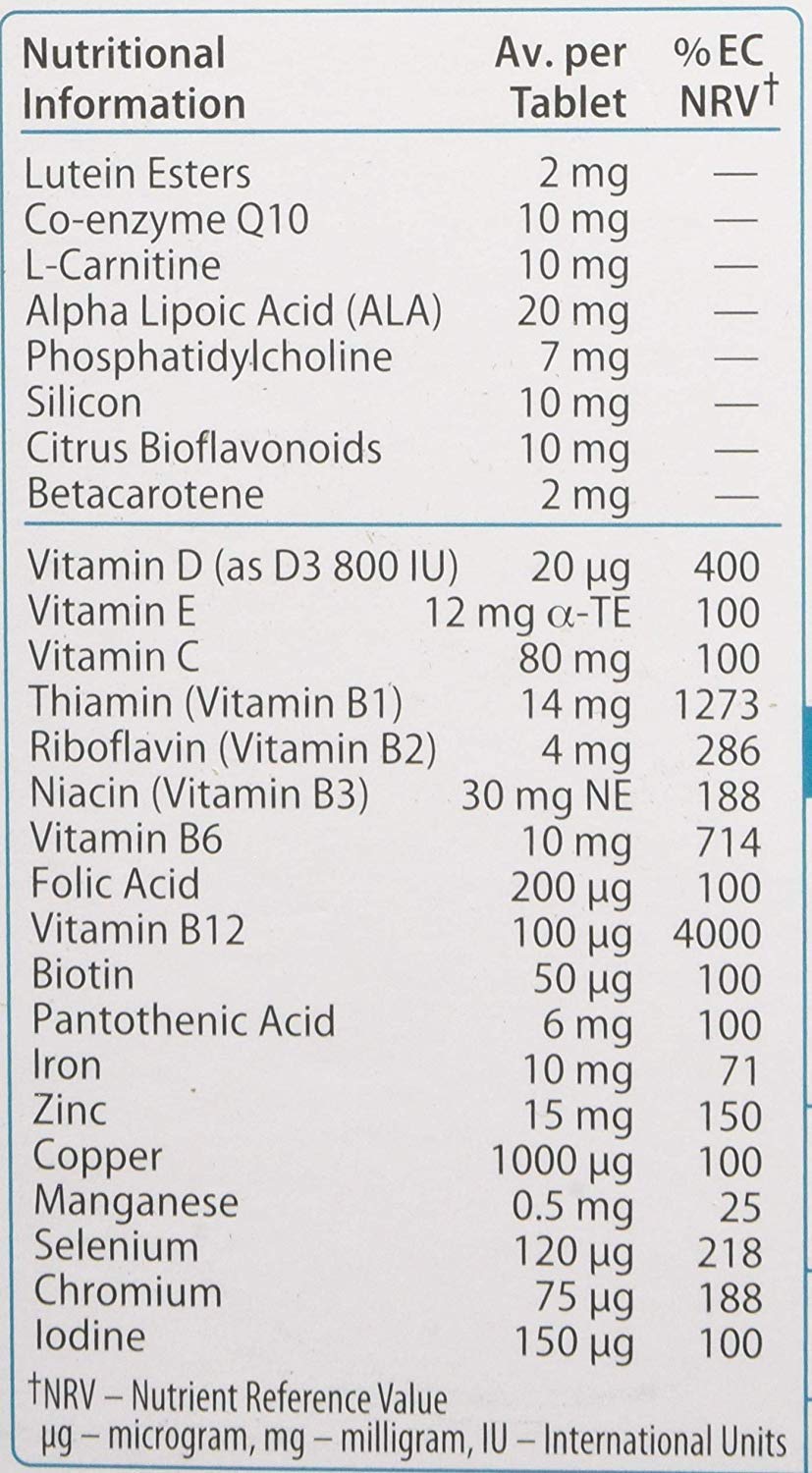 Wellwoman 70+ tablets close-up highlighting heart and cognitive support