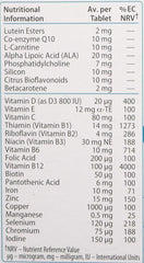 Wellwoman 70+ tablets close-up highlighting heart and cognitive support
