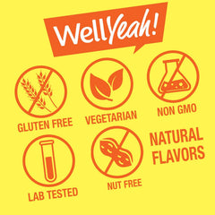 WellYeah gummies shown with calm child scene, implying mood support.