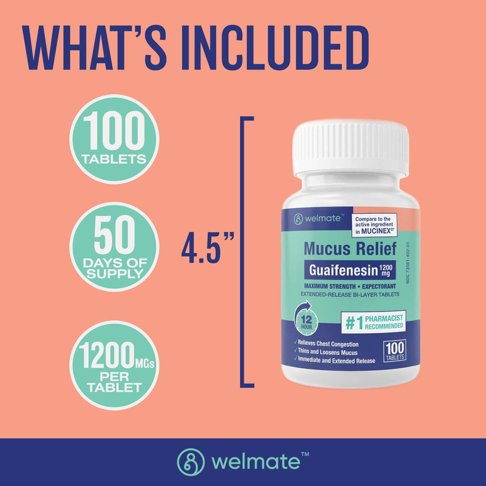 Welmate Mucus Relief packaging on shelf signals affordable OTC option