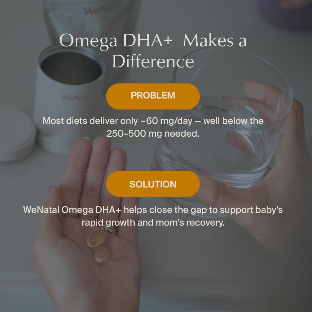 Third-party testing badge for WeNatal Omega DHA+ purity and safety