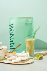 WeNatal Protein for Him measuring scoop for precise daily servings.