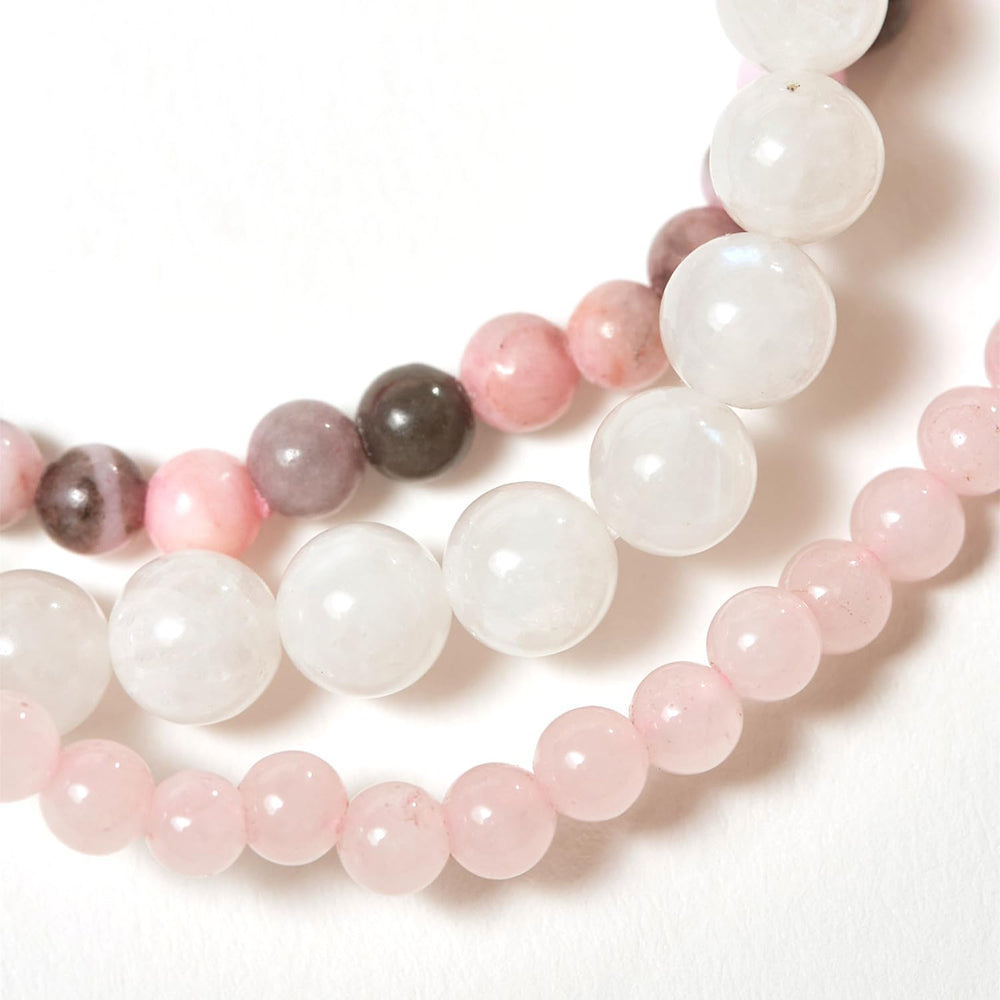 Wendy Kleiner Fertility Stack Pink Zebra Jasper beads for grounding energy