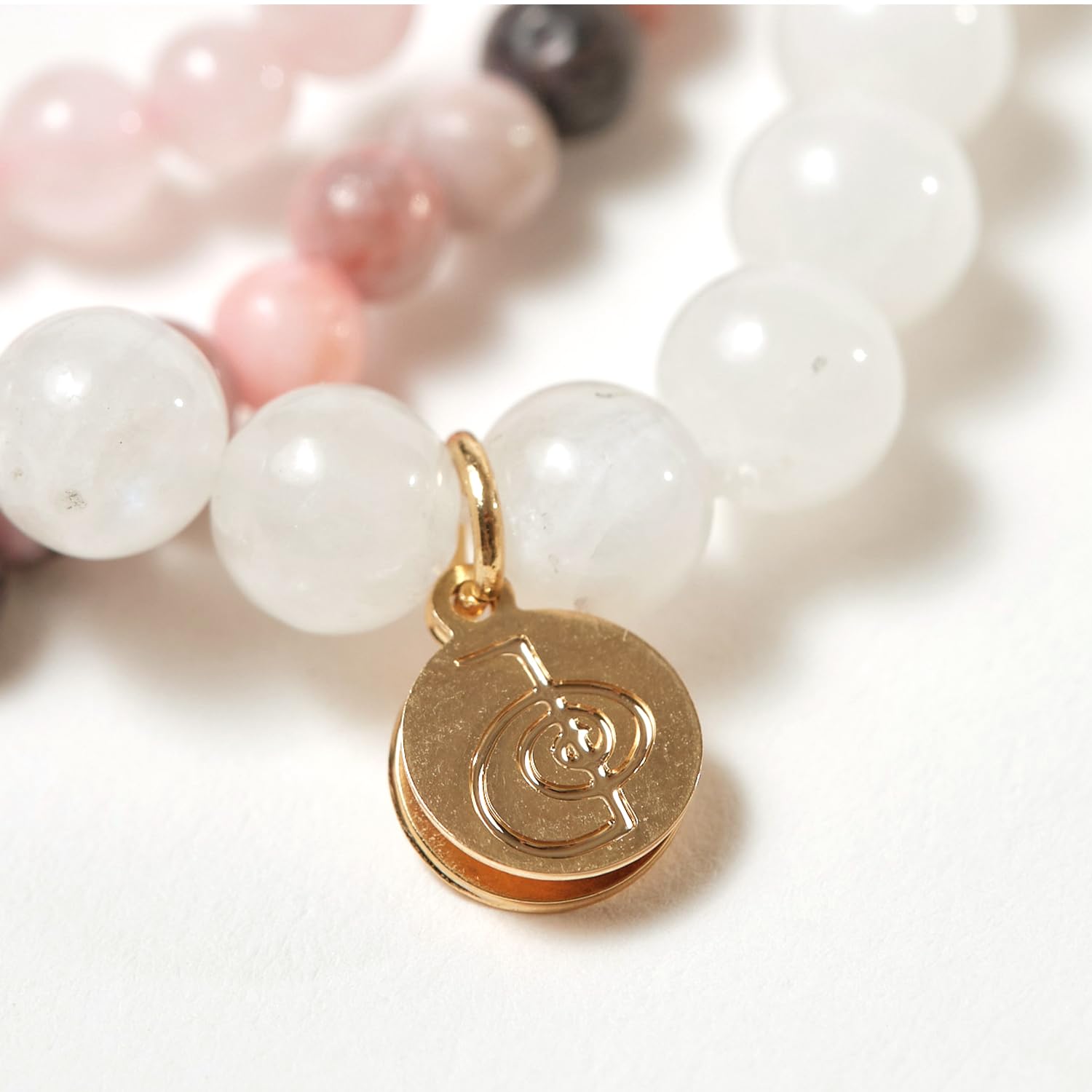 Wendy Kleiner Fertility Stack Rose Quartz beads highlighting emotional warmth