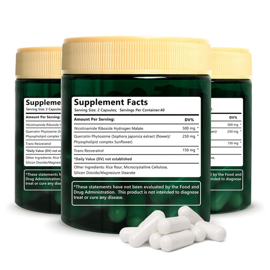 WepBio NAD supplement bottle for liposomal nicotinamide riboside, supporting daily energy.