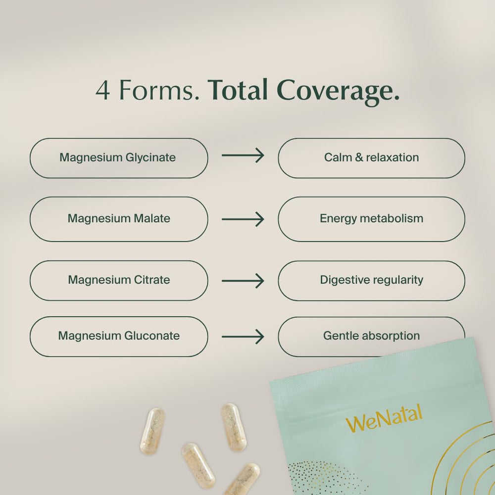 Label highlights vegan, non-GMO, and pregnancy-friendly formulation.