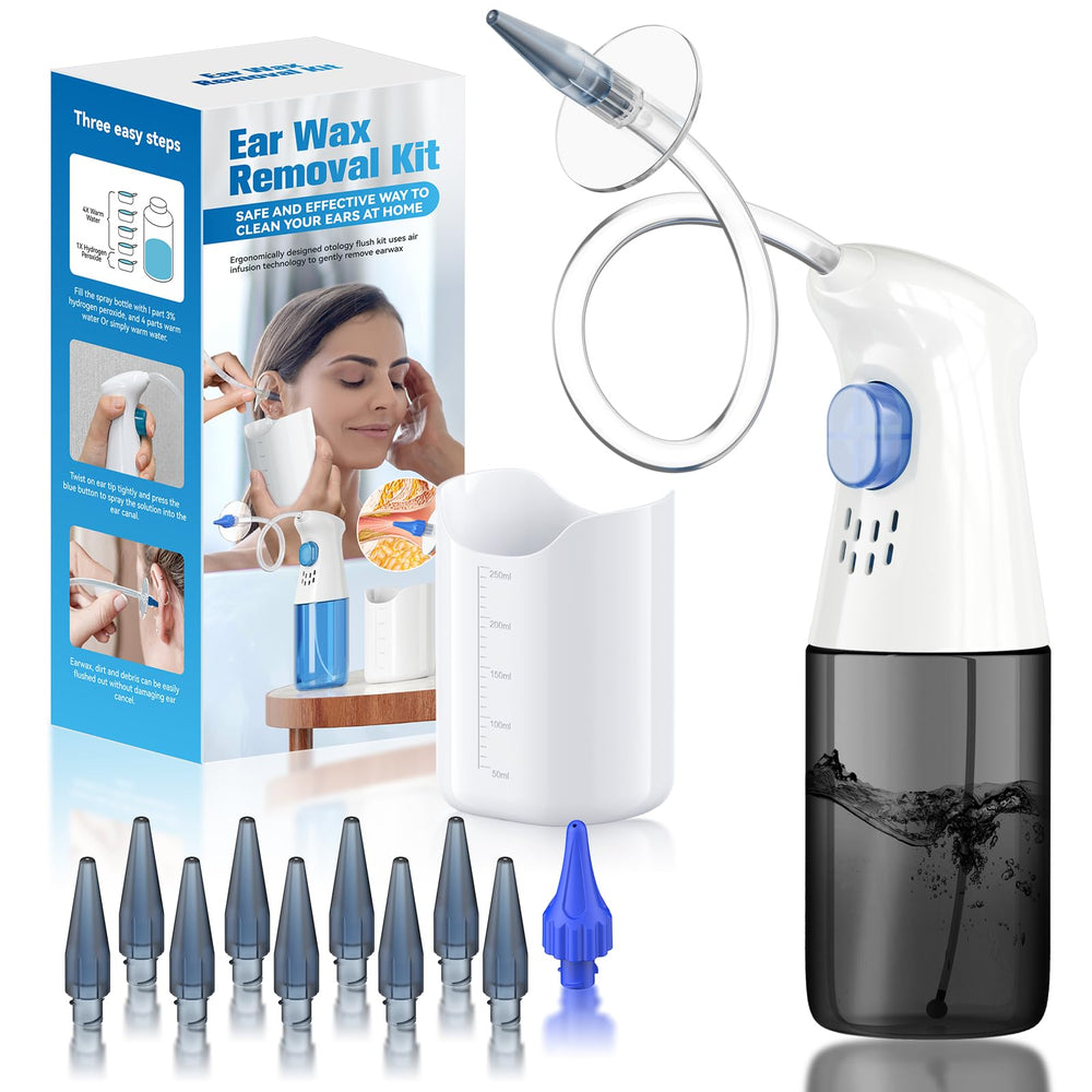 WEUANY ear wax removal kit full set in black, convenient for at-home ear cleaning.