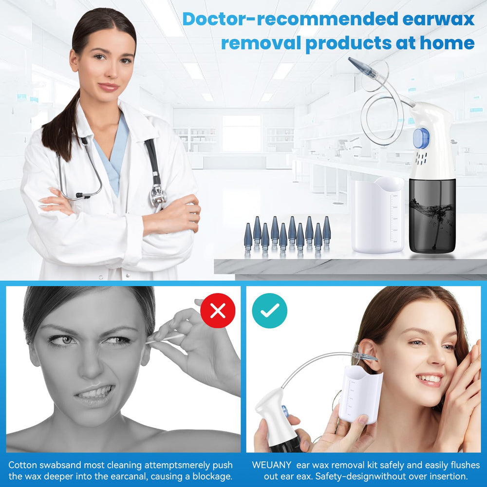 WEUANY one-hole nozzle provides gentler spray for delicate ears.