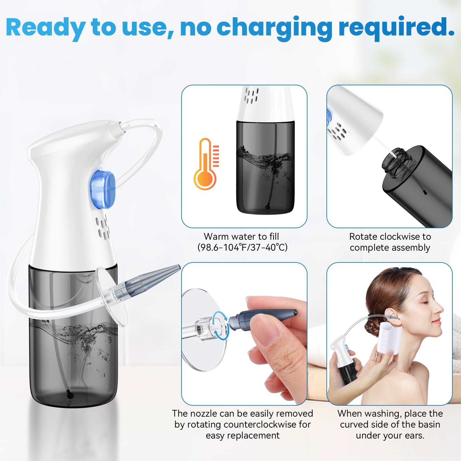 WEUANY soft silicone replacement nozzles promote hygiene for families.