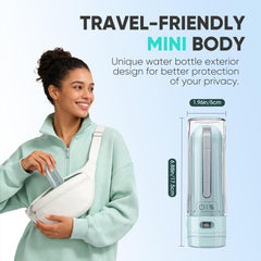 WeWi HLTH bidet on counter ready for discreet refresh.
