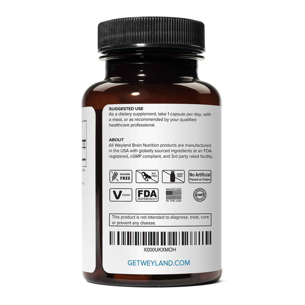Weyland EGCG capsules closeup suitable for daily routine.