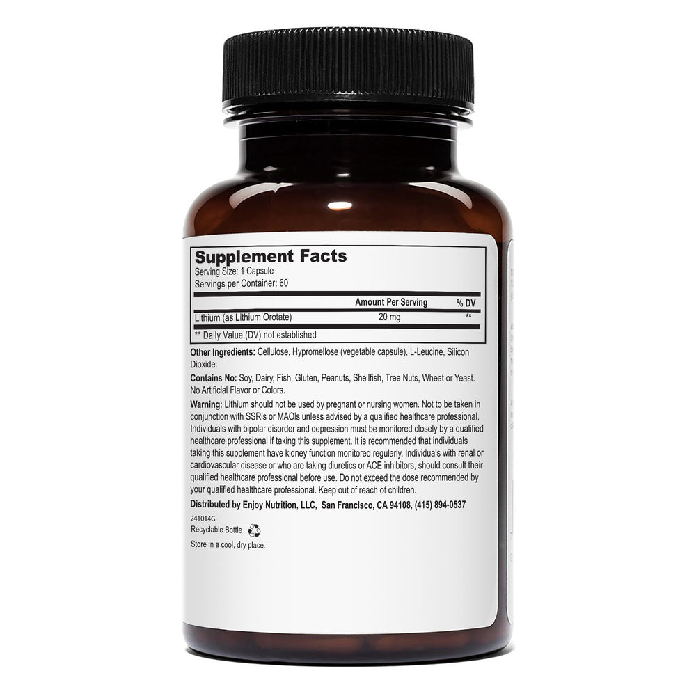Closeup of Weyland Lithium Orotate capsules for easy daily intake.