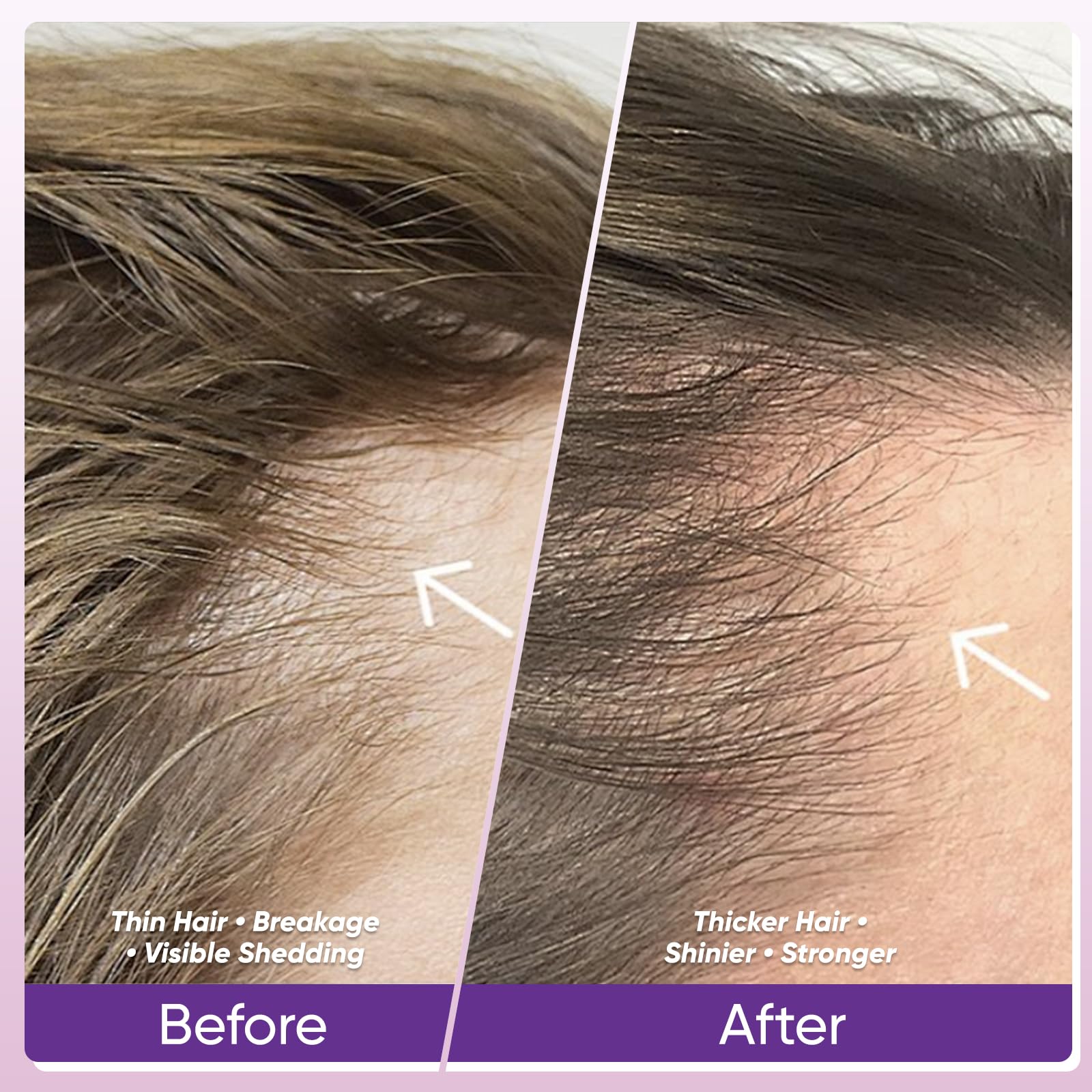 WGYPEU Collagen formula close-up emphasizing hair strength and shine