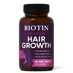 WGYPEU Hair Growth Vitamins bottle showing a 60-day supply for healthier hair