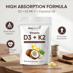 WGYPEU Real Good Essentials virgin coconut oil matrix enhances D3K2 absorption