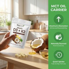 WGYPEU Real Good Essentials Vitamin K2 MK-7 aids calcium utilization